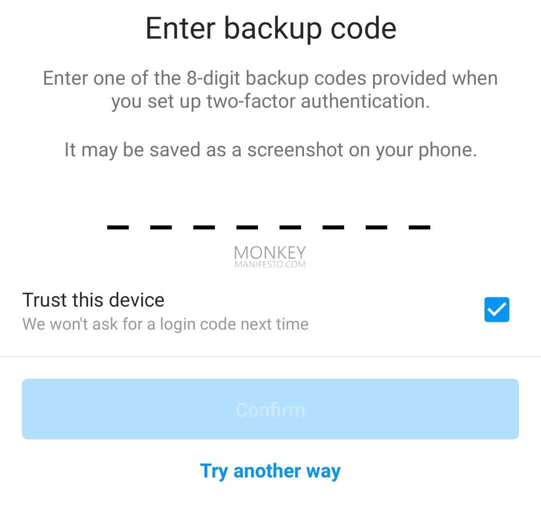 <a href="/aisy_irsyad/">Irsyad Takiudin</a> <a href="/bydaniaa/">♡</a> macam ni. two step verification &amp; backup code (kat additional methods). backup code dia bagi 5 code berbeza, 8 digit. dia sruh screenshot simpan sendiri incase tak boleh login or tak boleh guna login code 6 digit yg send kat sms/ws macam gambar last tu.
