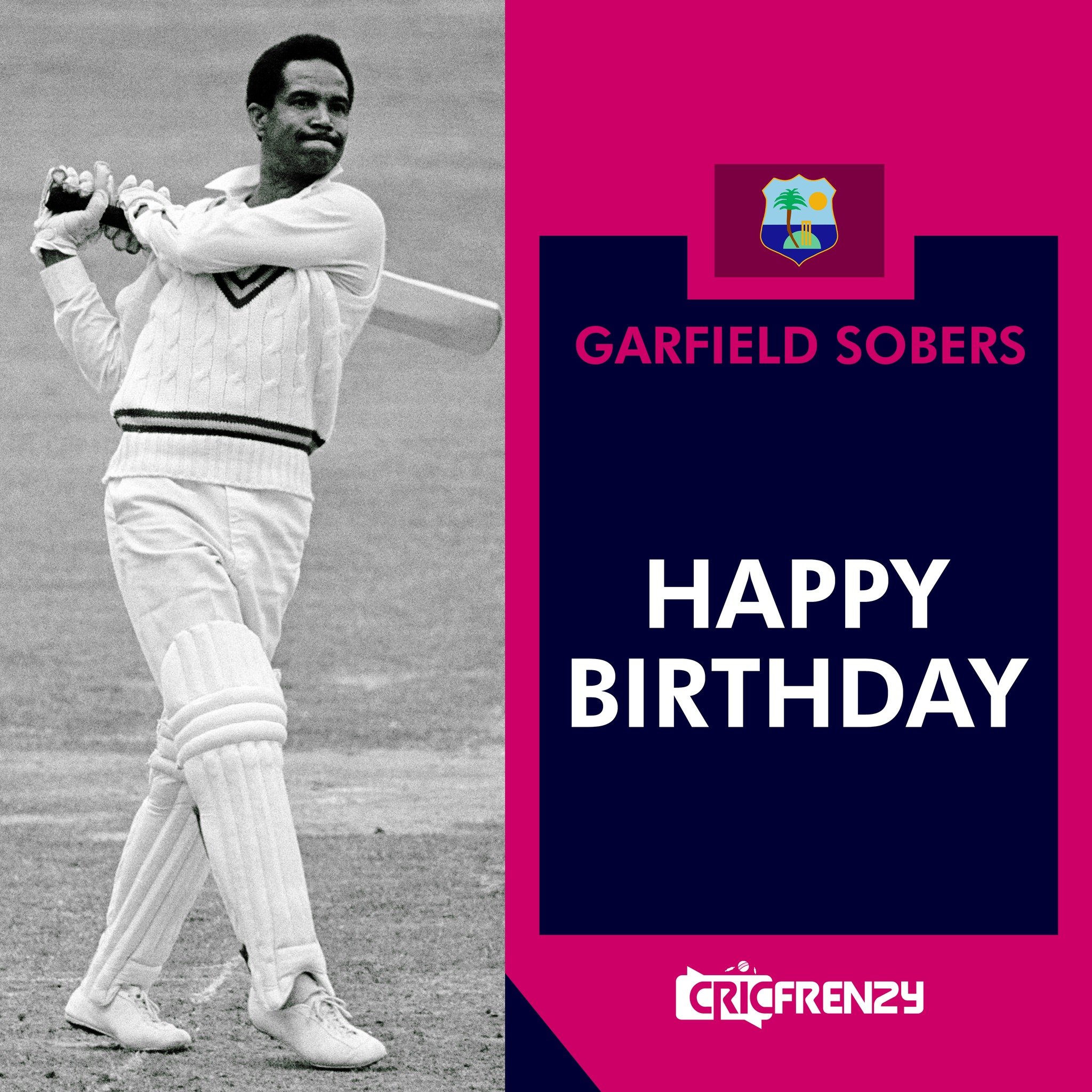  One of the greatest allrounder ever

Happy birthday Garfield Sobers  