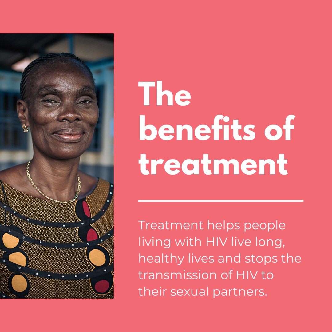 UNAIDS's tweet photo. Treatment helps people living with HIV live long, healthy lives and stops the transmission of HIV to their sexual partners.

Everyone must have access.