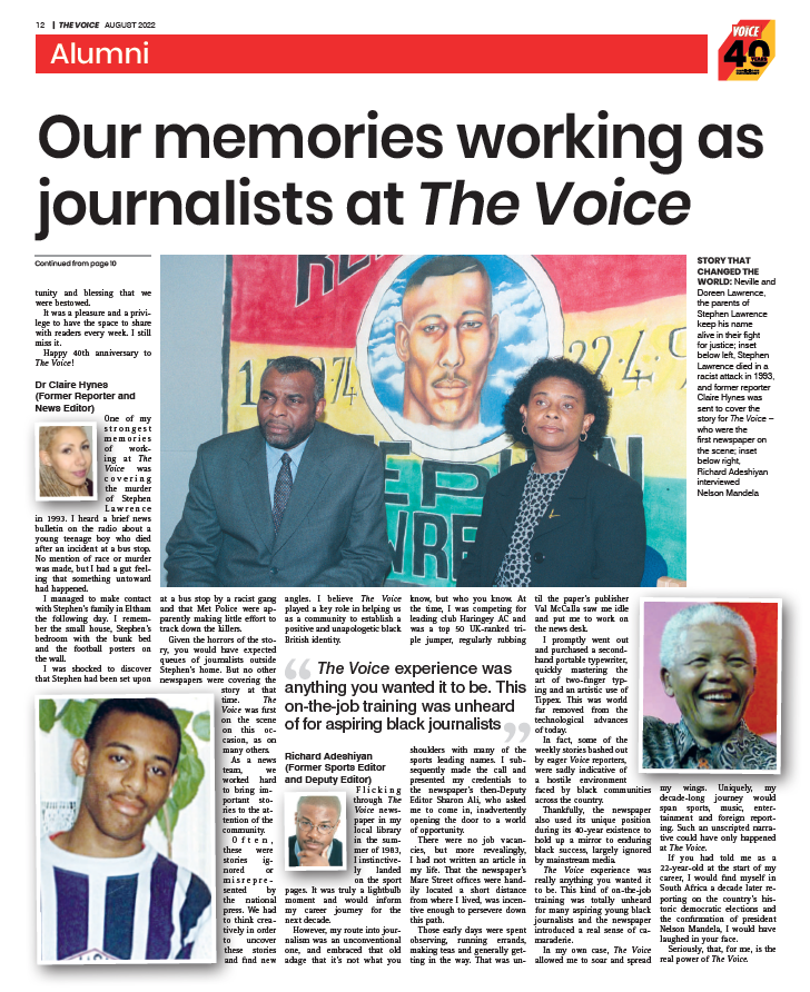 🖊️ Ex-Voice journalists @josephharker @ViviennePat @jasminedotiwala @_clairehynes & Richard Adeshiyan reflect on their experiences at the paper & what it meant to them. 4/