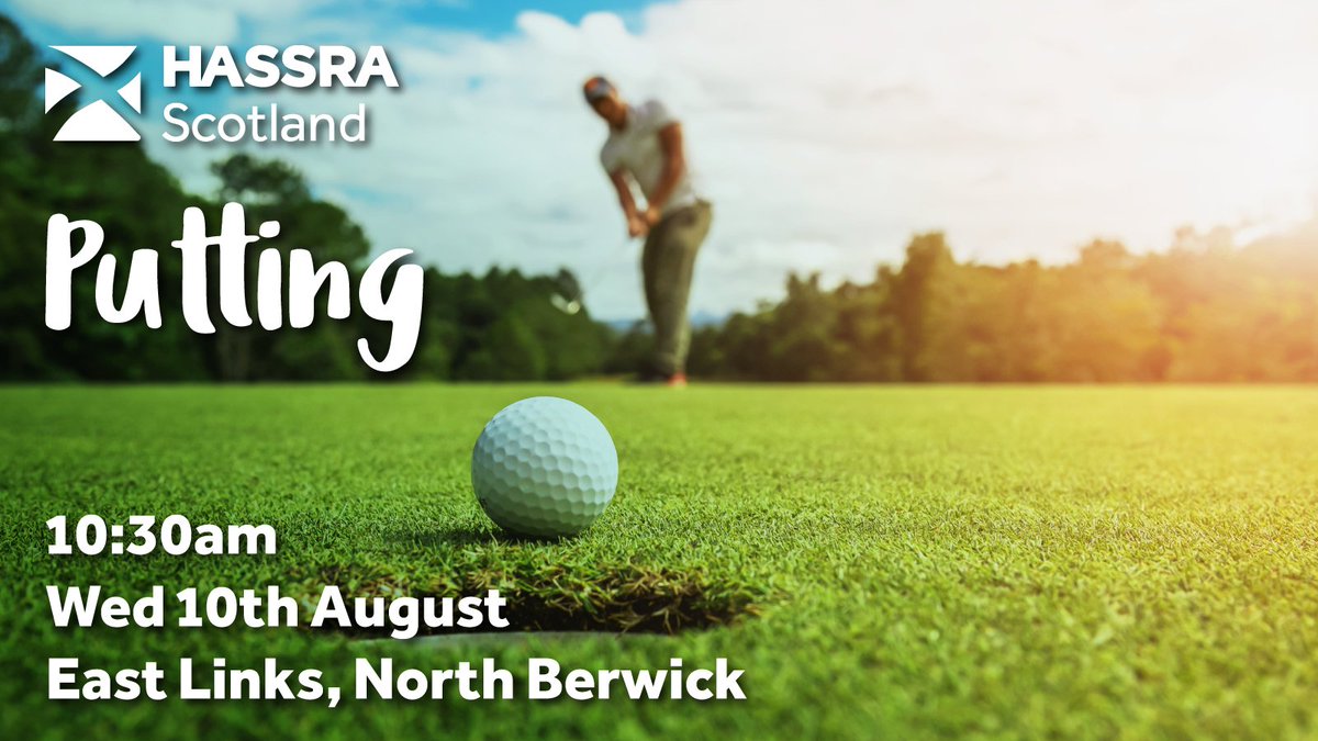 HASSRA_Scotland's tweet photo. The HASSRA Scotland Putting event is back  on Wednesday 10th August, from 10:30am, at East Links in North Berwick.

All competitors must be HASSRA members.

Please enter online by Saturday 6th August.

https://t.co/nvQEoWYPMC https://t.co/M2B8yUK9uv