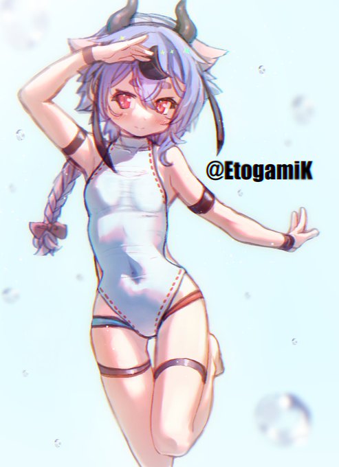 夏!競泳!水着!#鳴花ミコト 