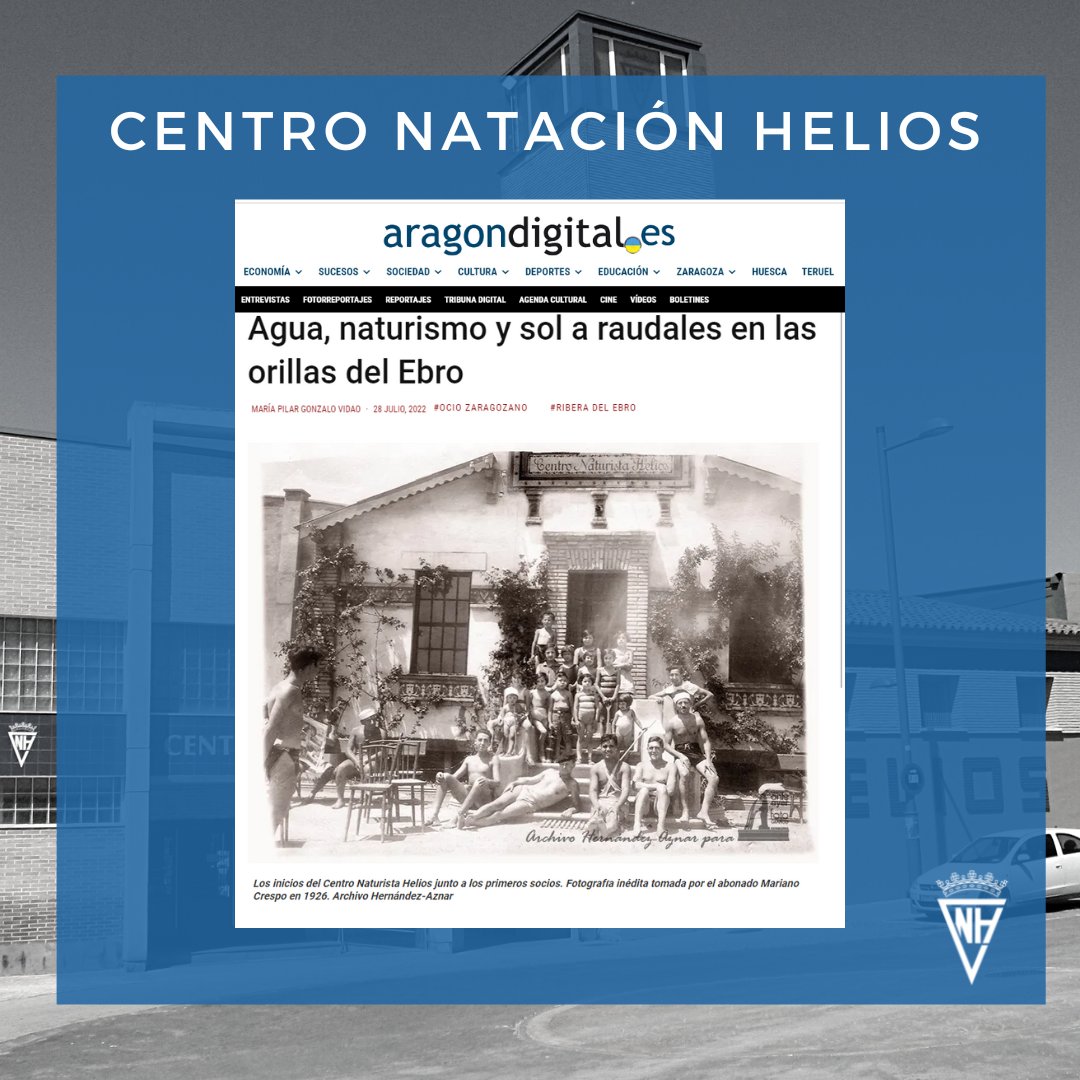 cnhelios's tweet photo. SOMOS NOTICIA
🗞️Agua, naturismo y sol a raudales en las orillas del Ebro, así nació Helios
🤔¿Quieres conocer los inicios de nuestro Club? @aragondigital lo cuenta en este reportaje: https://t.co/BWFxJOp2ug
👉Cuéntanos, ¿Qué anécdotas y recuerdos has creado en Helios? https://t.co/yFTMPv1Fuj