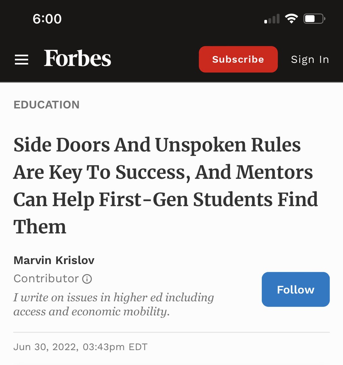 Want to mentor a student at #purdueuniversity? Consider reaching out to a first-gen. This ⁦<a href="/Forbes/">Forbes</a>⁩ article explains how a mentor can make a dramatic impact in the life of a student whose parents didn’t go to college. #purduealumni #evergratefulevertrue #thenextgiantleap