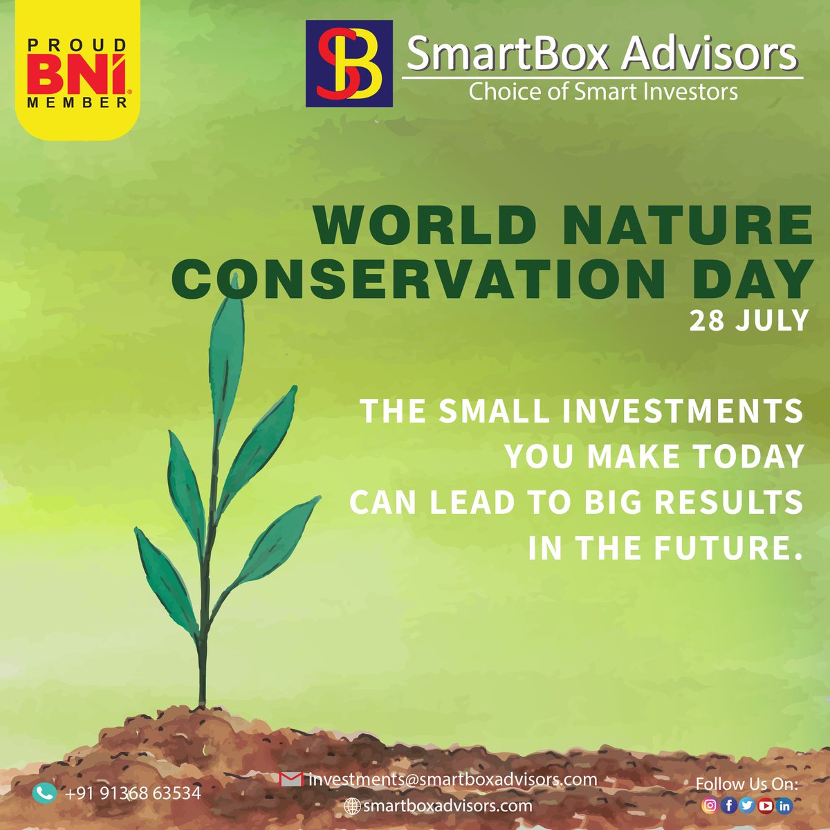SmartboxA's tweet image. On #WorldNatureConservationDay, let us recommit ourselves to protecting and conserving nature.