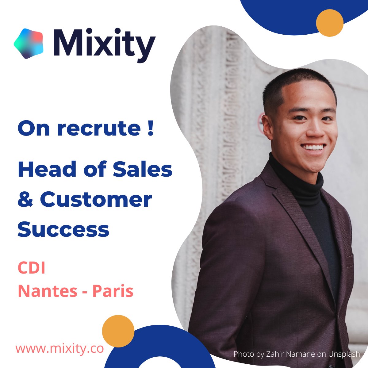 #Emploi 👉🏼 #Recrutement Dans un contexte de développement de ses activités en France et à l’international, <a href="/Mixity_co/">Mixity</a> recrute un / une Directeur.rice des Opérations Sales &amp; Customer Success Nantes ou Paris.  Création de poste à fort potentiel. Ici ✅ indeedhi.re/3IS6EDq -