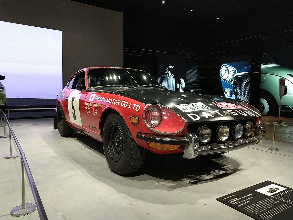 taiyounokatudou's tweet photo. 日産グローバル本社ギャラリー に行った時の写真。
1972年 第41回 #モンテカルロラリー 3位入賞の実車
R.アルトーネン
J.トッド
#ダットサン240z
#datsun240z
#フェアレディz
#fairladyz
#s30
#hls30
#ラリー
#日産
#nissan
#ダットサン
#datsun https://t.co/bt6UiIxJF6