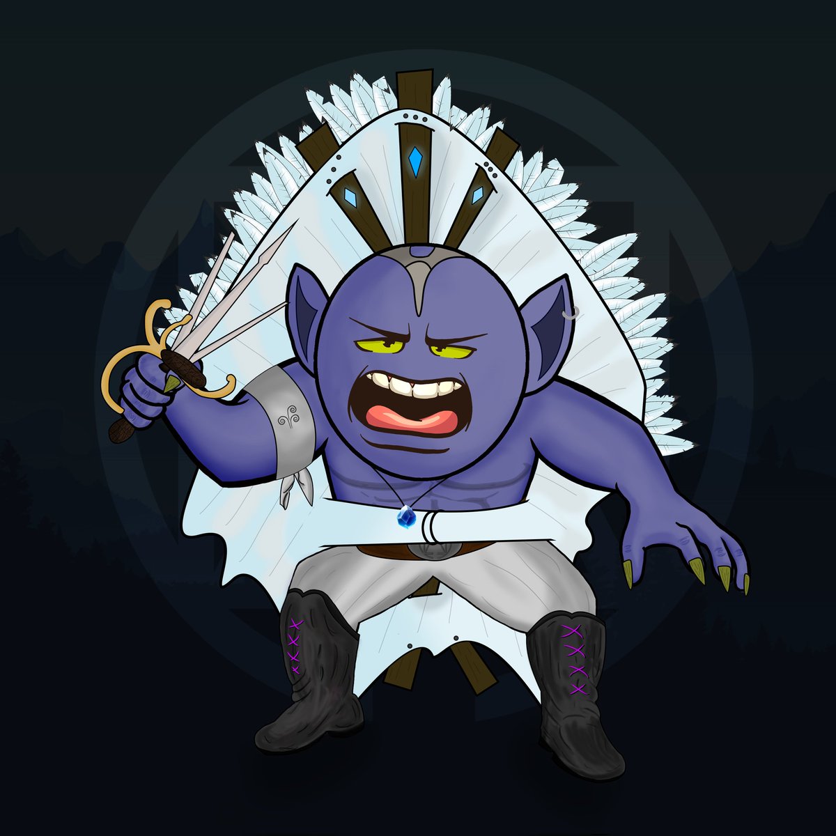 This is the 1/1 grandmaster of the air clan!
He is still up for grabs on our mint!
Good luck!⚔️🥳