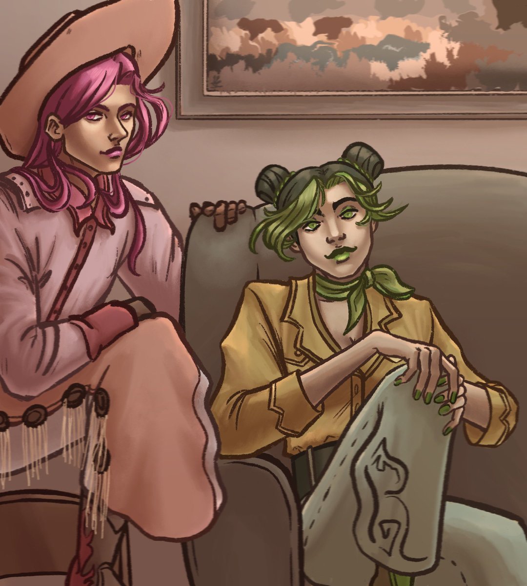 Dr_Ferdisaur's tweet photo. A trans guy and his emotional support lesbian
Also I think I’m starting to understand how rendering works
#jjbafanart #oceanfield #oceanfieldau #anasui #jolyne #stoneocean #jjba #JoJosBizarreAdventure #jojo https://t.co/NdtmyhgSfm