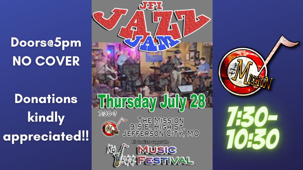 #jazzjam supporting the MO Jazz Festival presented by JFI Jazz Forward Initiative #livemusic #yallcome