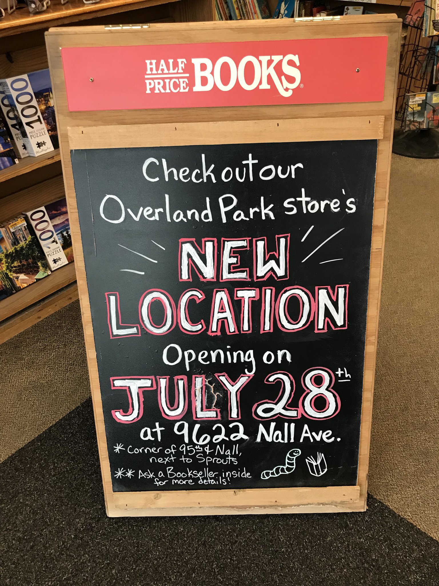 Half Price Books on X: We've moved! Our new Overland Park location is now  open. Stop by for a visit and enter to win a $500 HPB gift card!    /