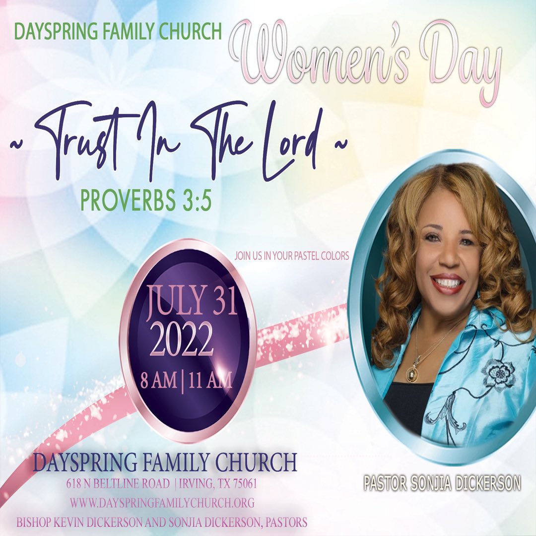 Join us this Sunday for “Women’s Day” at 8 AM &amp; 11 AM services! Bring the entire family! ￼We look forward to seeing your pastel colors, bright smiles, and spirit of worship! ￼￼￼