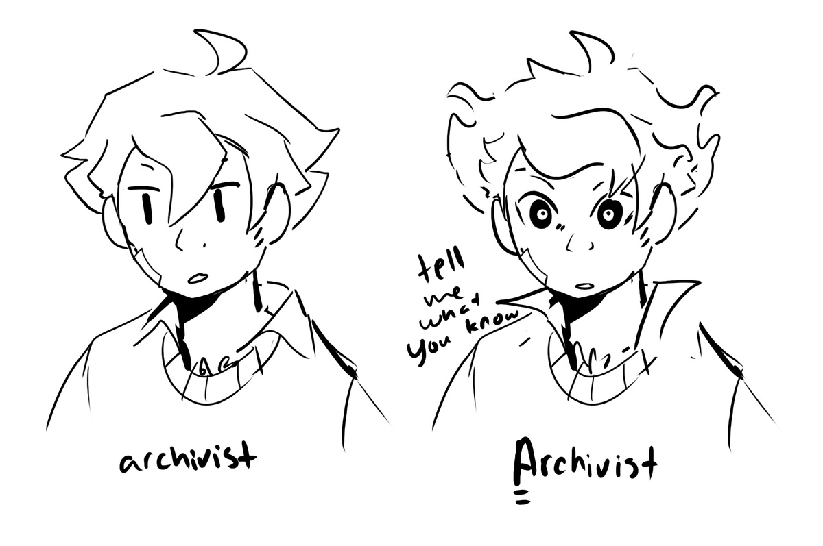 \\ tma spoilers

he looks More bird when he's full Archivist energy. 