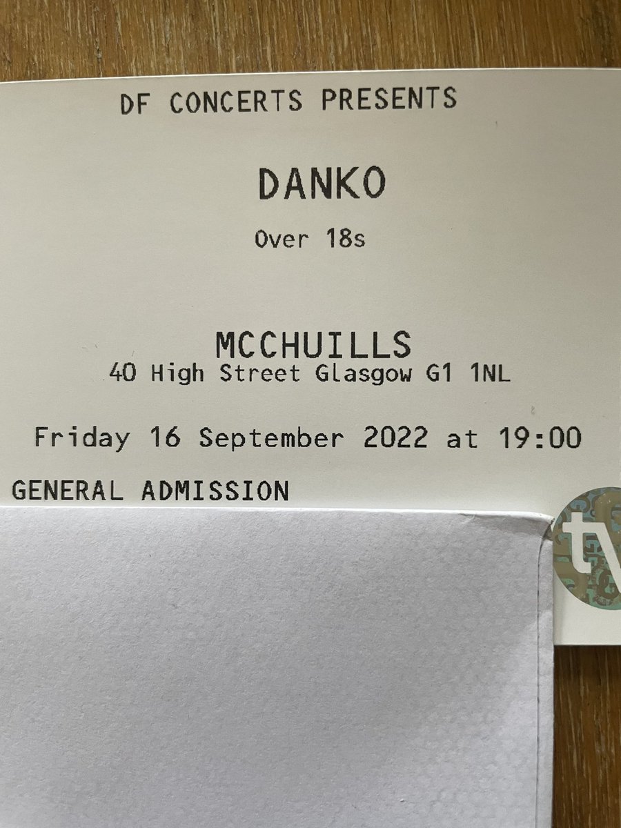 john2shaw's tweet image. Yass just got ticket in for Danko gig. Can’t wait @dankotheband @McChuillsBar @23rdmanagement @gigsinscotland