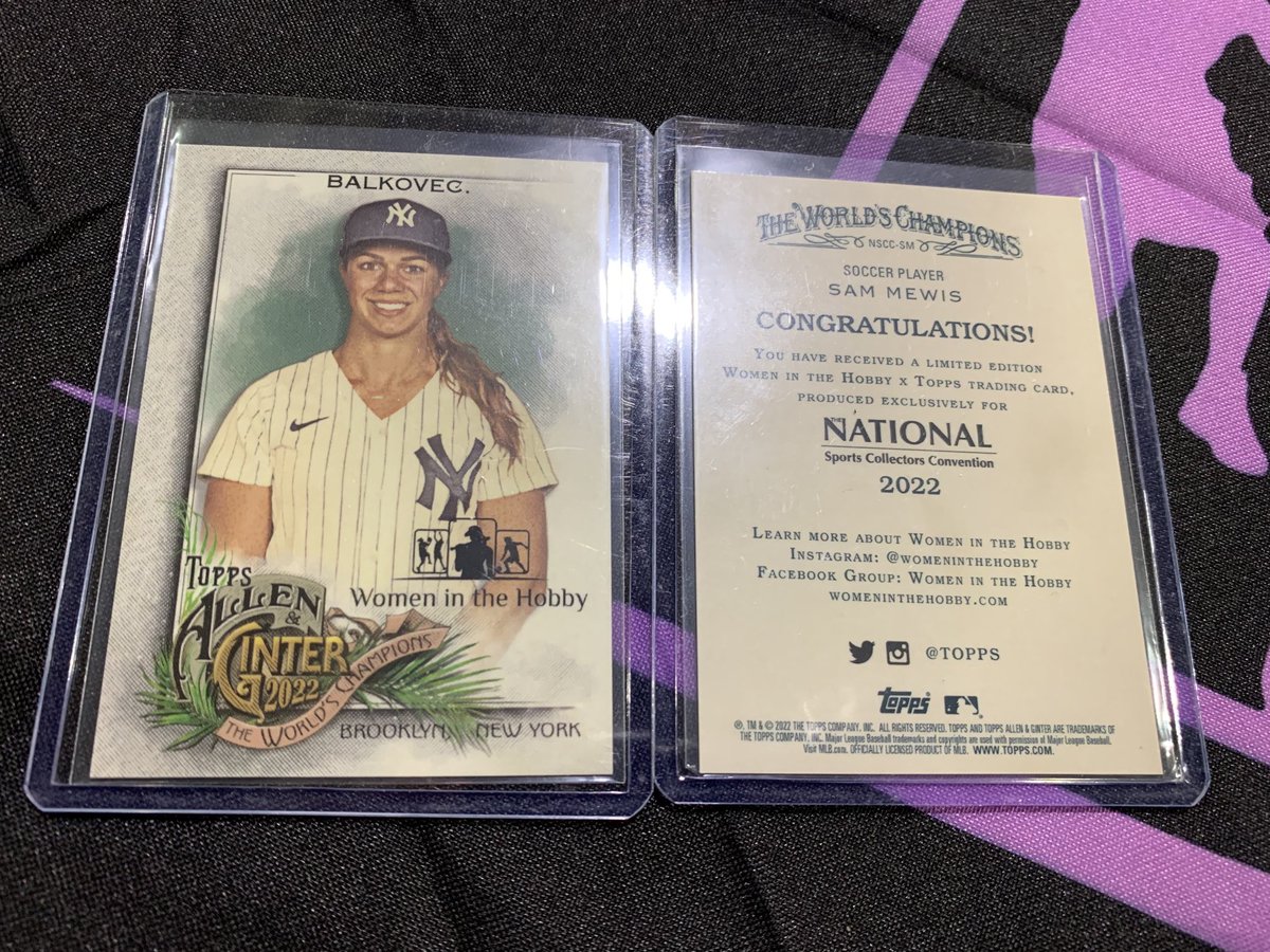 GoGTSLive's tweet photo. Closer look at the exclusive Ginter cards ⁦@Topps⁩ made for the Women in the Hobby booth this year. #nscc22 https://t.co/FpUvEgYly3