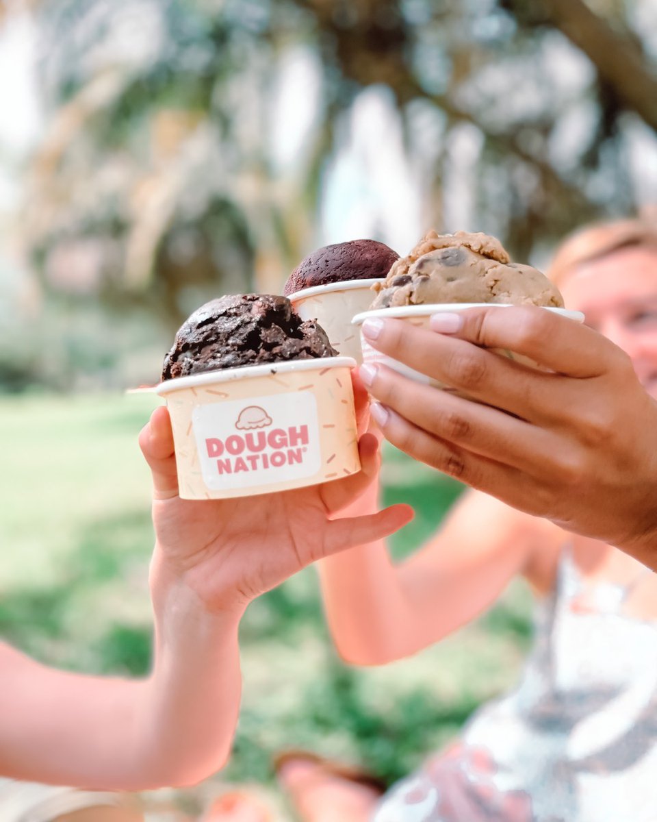 Our cookie dough is worth a toast and some #cheers! 🍪 🌴