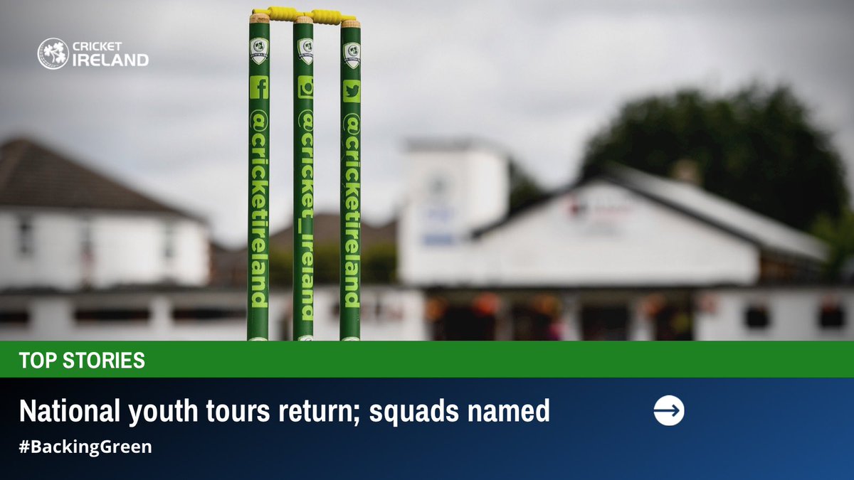 cricketireland's tweet photo. 📡: YOUTH SQUADS NAMED

Ireland’s national youth squads to re-commence touring for the first time since 2019: https://t.co/yydzBSrbhu

#BackingGreen #IrishCricket ☘️🏏 https://t.co/FcXrHAvHwB