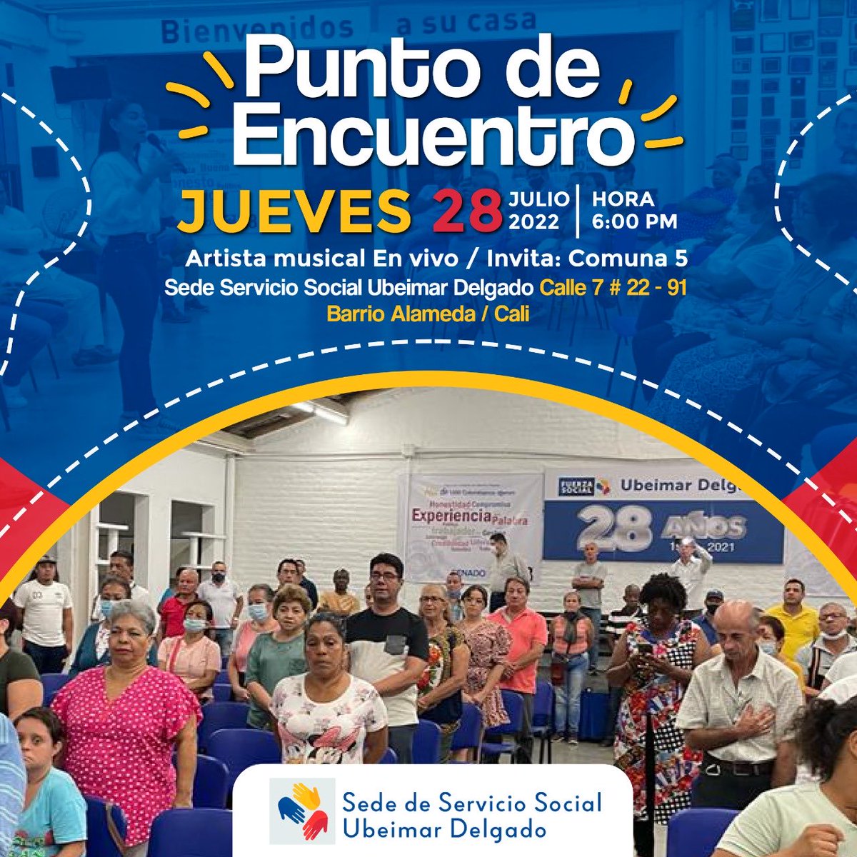 UbeimarDelgadoB's tweet image. HOY, Jueves 6:PM  Punto de encuentro con la cultura Calle 7a # 22-91 B/ Alameda - CALI