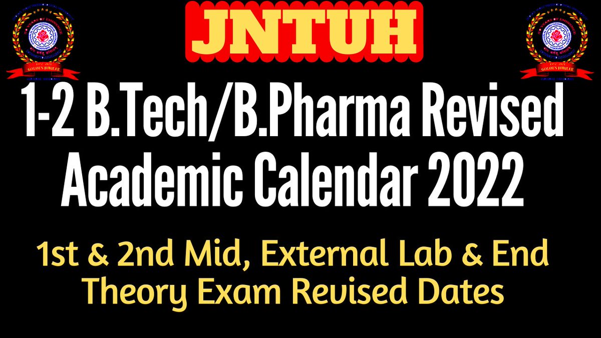 Murralich's tweet photo. #JNTUH #jntuhupdates #jntuhexams #jntuhfastupdates #jntuhmurralihub #jntuhuniversityupdates #jntuhresults #jnturesultsJNTUH 1-2 BTech/BPharma revised academic calendar 2022||JNTUH 1-2 Mid &amp; ... https://t.co/gJWwbq8LMl via @YouTube https://t.co/oM155ETskv