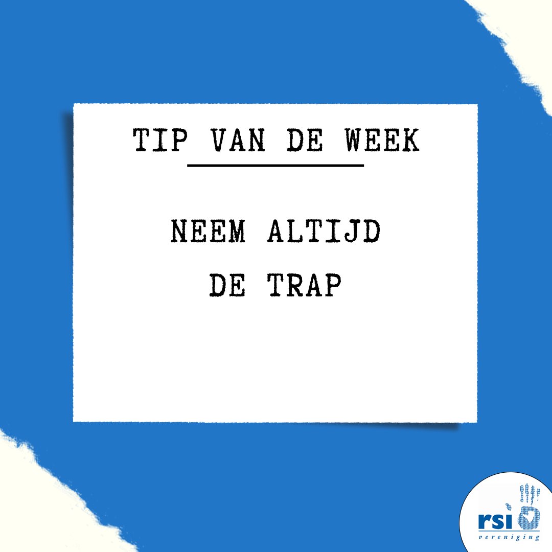 Door de dag heen de grootste spier van je lichaam trainen is heel gemakkelijk. Namelijk door altijd te kiezen voor de trap. 💪

Met traplopen train je je dijbeenspieren die super belangrijk zijn omdat ze helpen bloed terug naar je hart te pompen. ❤️
#RSI #RSIvereniging #Tip
