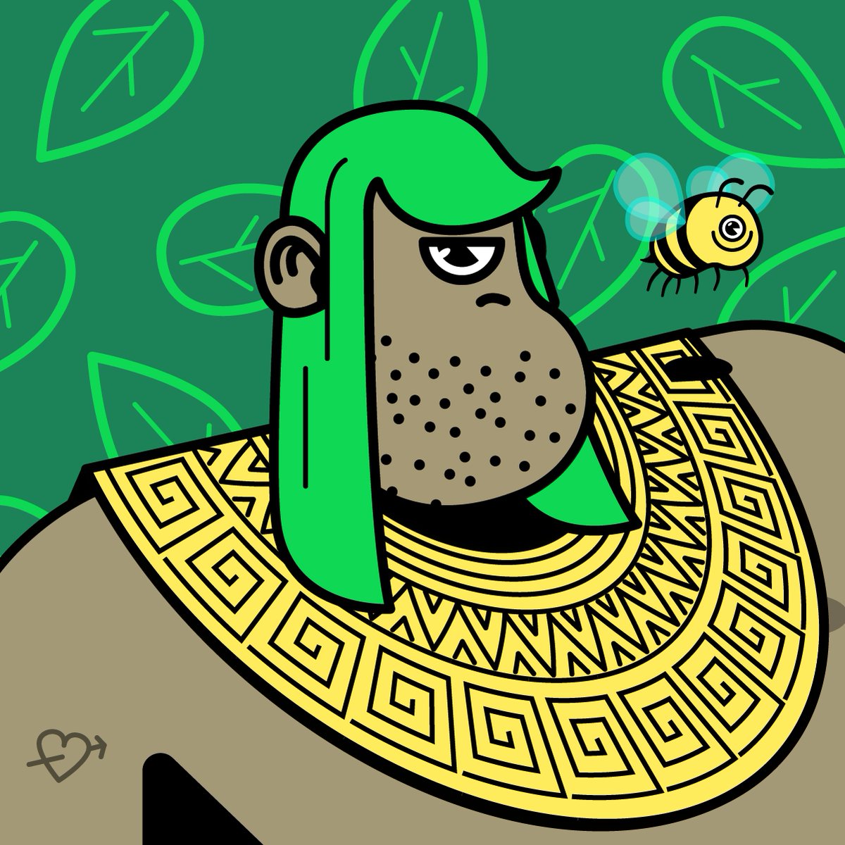 Abbas's life changed when he was 7: a trip to Cairo with his parents made him fall in love with Egyptian civilization. He then took a PhD in Archeology and moved to Egypt, where he researches the frescoes of the pyramids. 

#NFTs #NFTProject #nftart