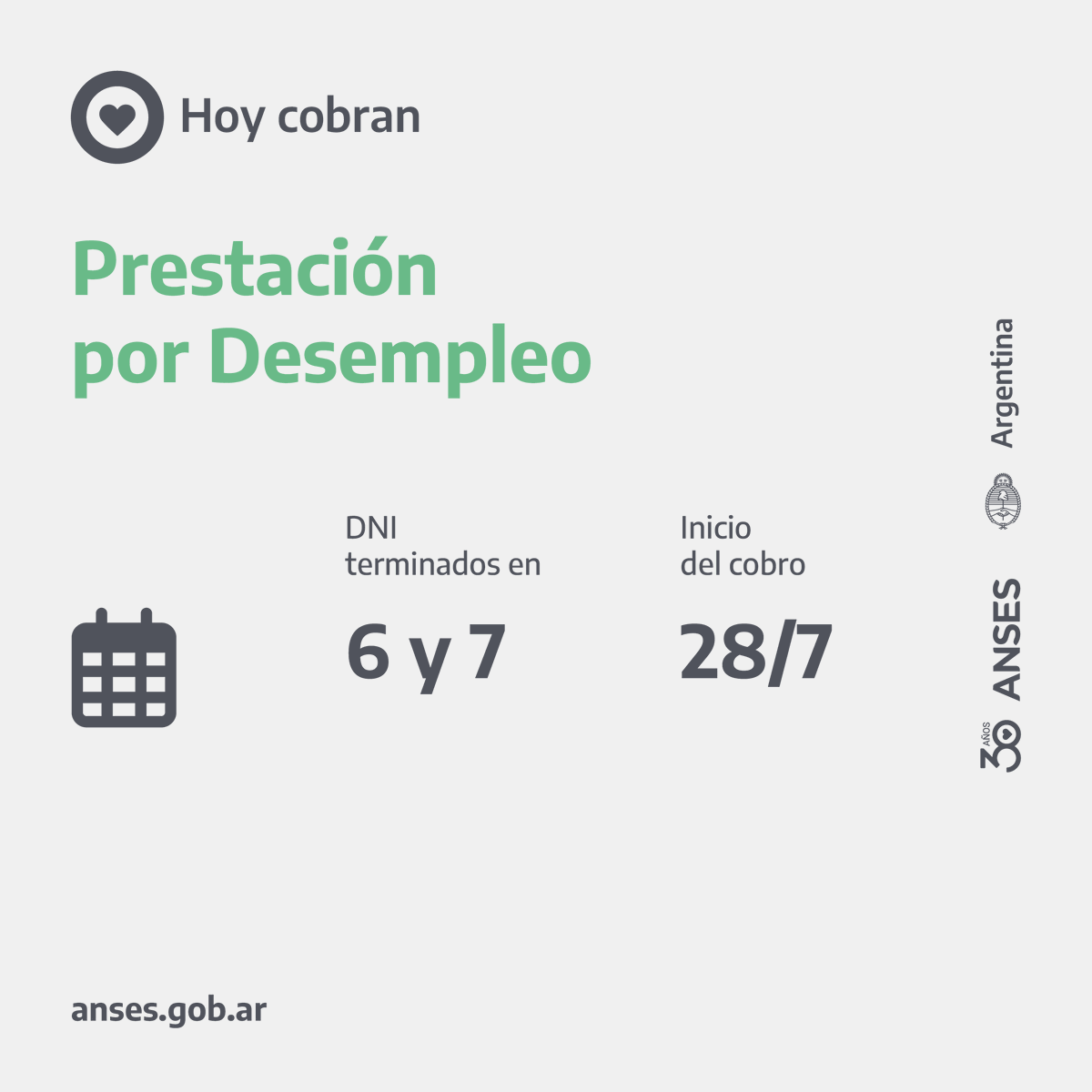 🗓️ Calendarios de pago del 28 de julio