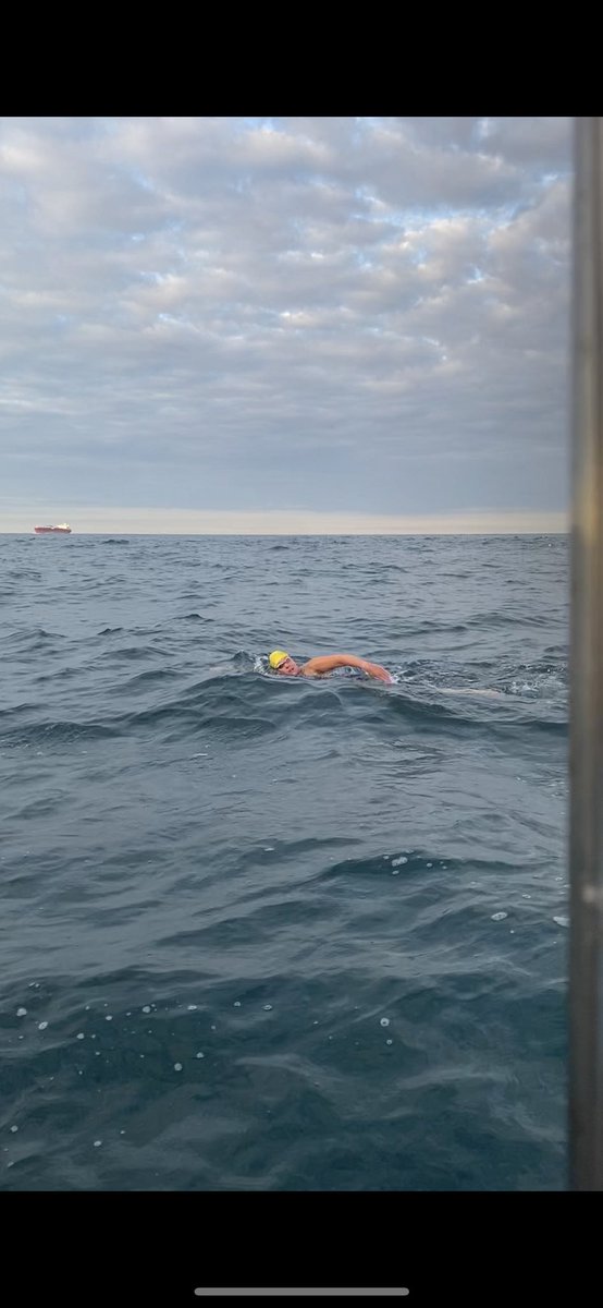 BethRBryan's tweet image. Swimming through the night I had 2 big fish circling round me for 3 hours, I believe they were protecting me. Lots of jelly fish and a few of stings, but nothing beat the pain of the wind &amp;amp; tides as I fought against them the whole swim. It still doesn’t feel real!