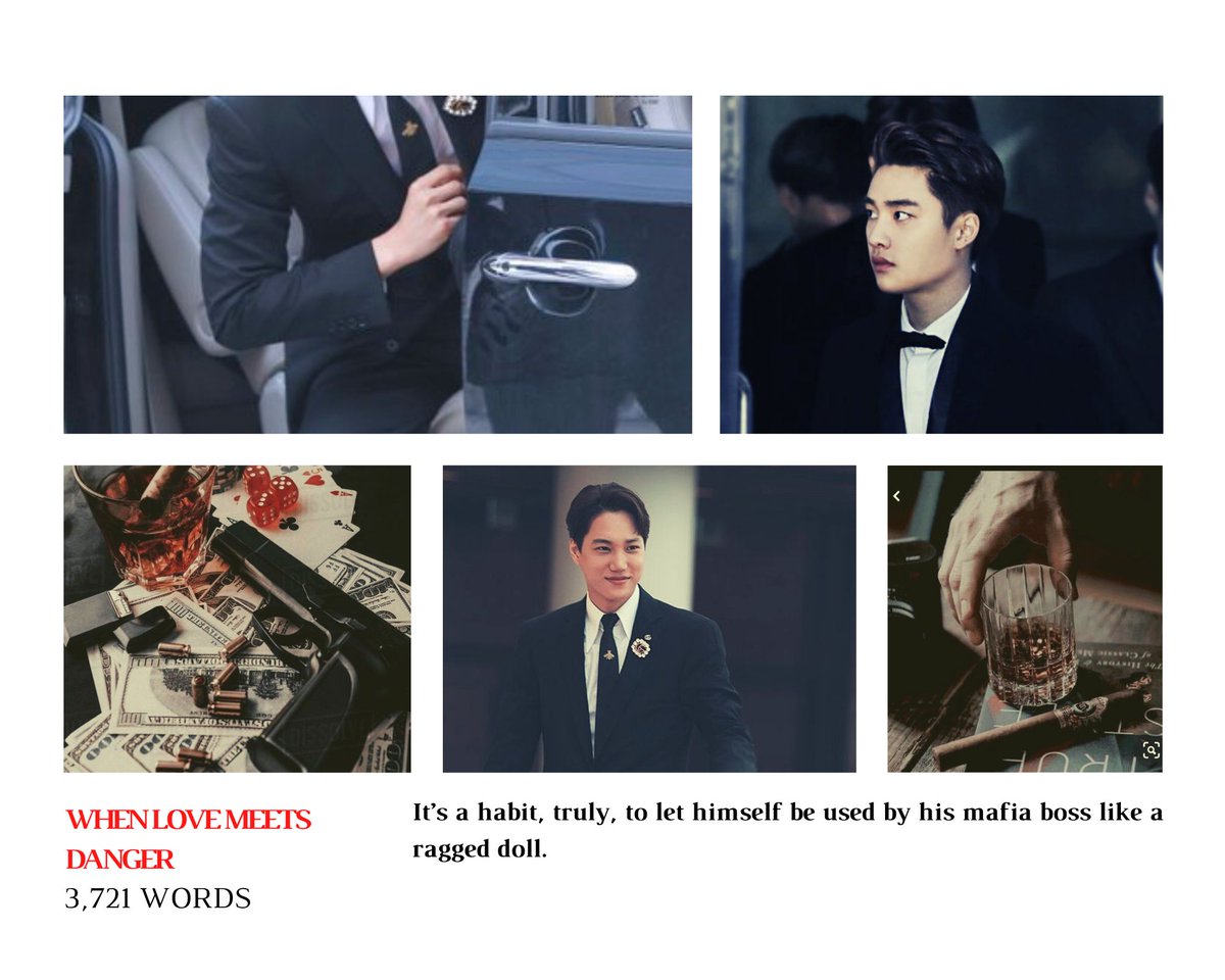 #TeamCream SELF-PROMPT: It’s a habit, truly, to let himself be used by his mafia boss like a ragged doll.

• kaisoo
• explicit
• KinnPorsche (mafia x bodyguard)'s dynamic

archiveofourown.org/collections/Bo…