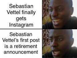 cia_raaaaah's tweet photo. I knew it was too good to be true- thanks for the memories Seb!

#SebastianVettel https://t.co/f3pv6cqIMx