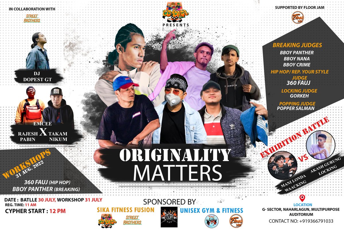 JeetBurman3's tweet photo. @Originalitymatter a Hip Hop Battle event .. come &amp; Join us  Date : 30 July 2022 https://t.co/mUCqr40Js1