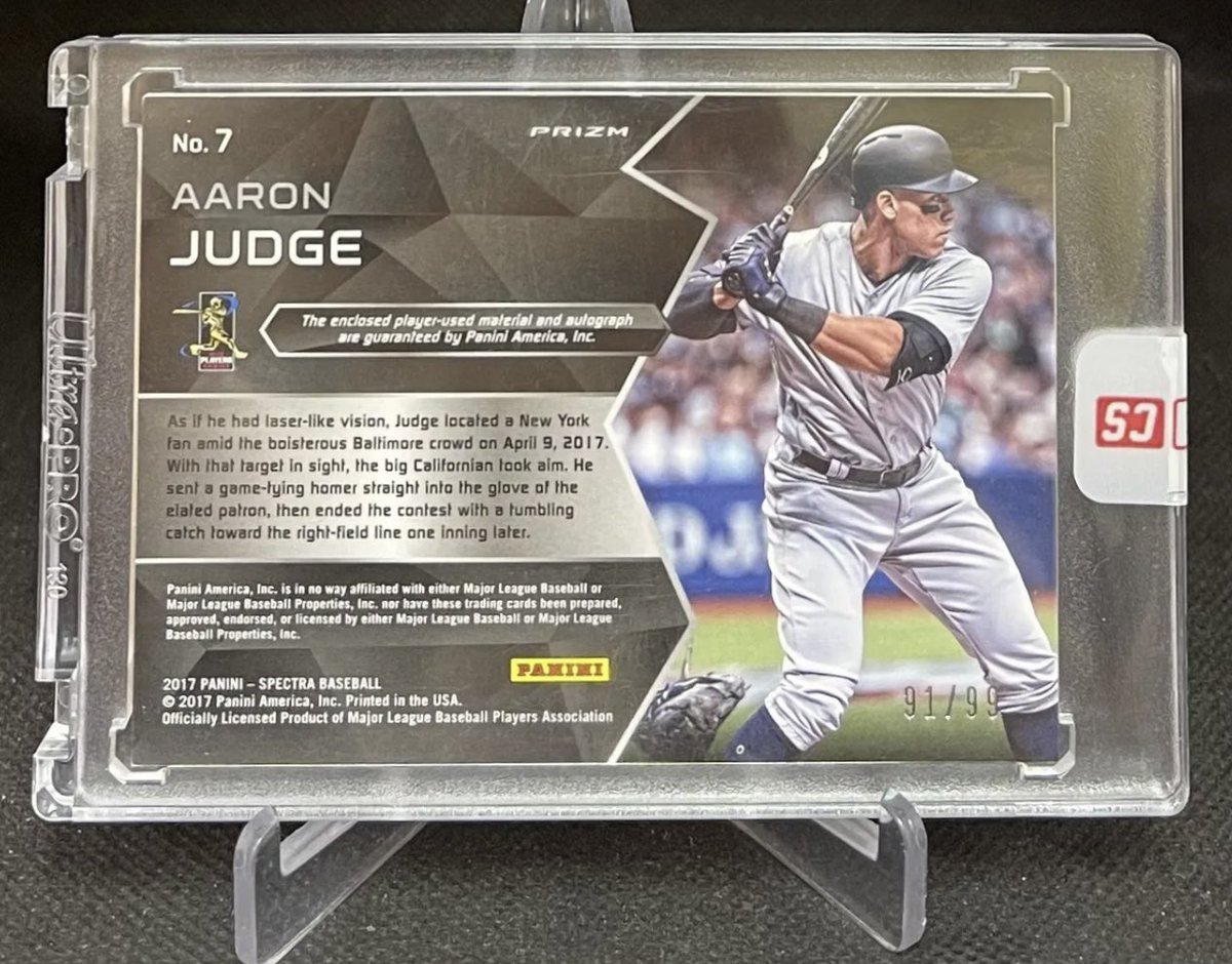 ngmauctions's tweet photo. Autographed #AaronJudge #NY #Yankees #LimitedEdition #91/99 Panini Spectra Encased #RPA #RC GEM MT! OB ONLY $9.99 @ eBay! #AUCTION https://t.co/Sc3FrtTIaj
#Judge #AllRise #Yanks #RepBX #TheHobby #MLB #SportsCards #YankeesBéisbol #YankeesTwitter #Touchdown #NYY #nyyvshou #AJ99 https://t.co/BfGB1KDoCi