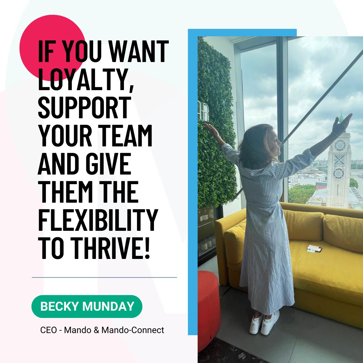 This year, we celebrate our CEO Becky Munday’s 25 amazing years at Mando. 
Becky’s support and enthusiasm has kept the company growing from strength to strength. 

To raise a glass in honour of this great milestone, we'll be donating 2,500 trees as part of our #MillionTreePledge!