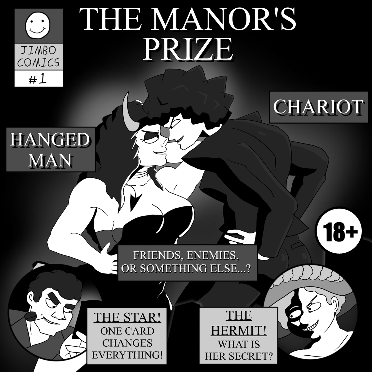 ComicsJimbo's tweet photo. The first arc (100+ pages) of The Manor's Prize Comic is finished!

One guest shall be eliminated, 5 shall remain!

Read it online at: https://t.co/q7vZJEmgVI
Note: This comic contains adult content.

Follow this account for daily comic updates.

#comics #webcomics https://t.co/HwFUGE9o0t