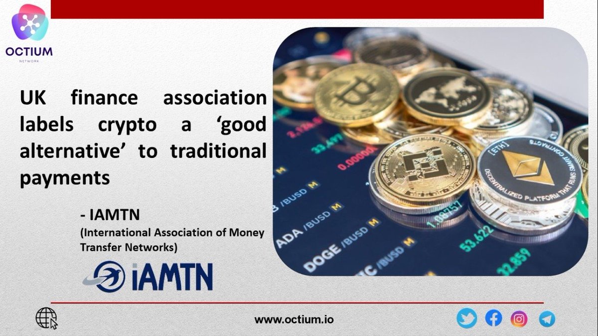 UK finance association labels crypto a ‘good alternative’ to traditional payments
#stayinvested #octium
Reference: finbold.com/uk-finance-ass…