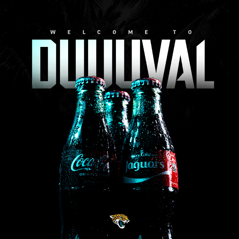 Jaguars's tweet photo. Welcome @CokeFlorida as our official soft drink partner!