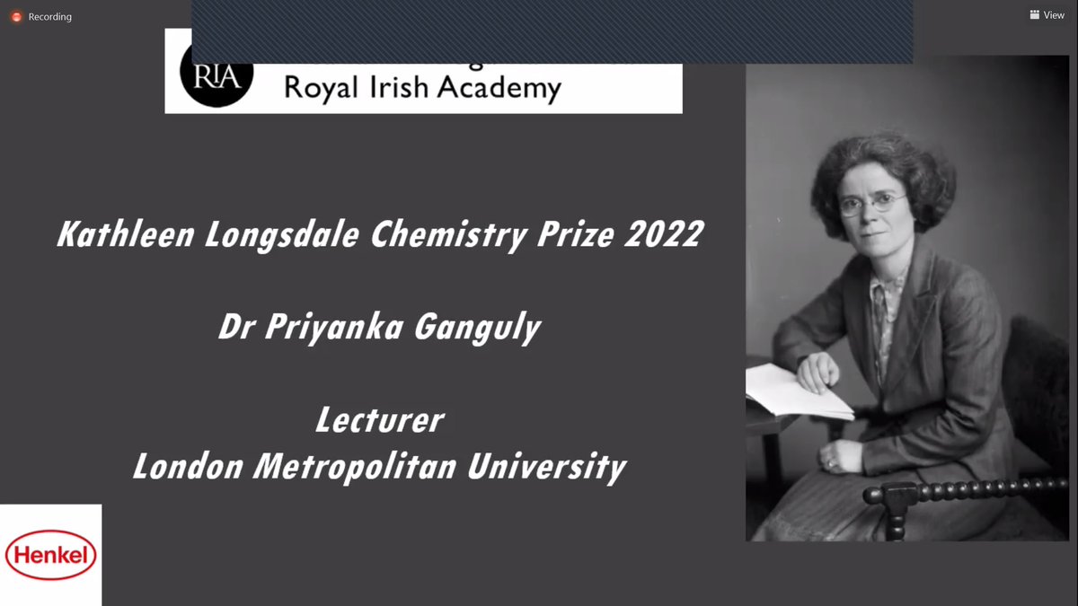Congratulations to Dr. Priyanka Ganguly (former <a href="/atusligo_ie/">ATU Sligo</a> PhD researcher) for receiving the <a href="/RIAdawson/">Royal Irish Academy</a> Kathleen Lonsdale Chemistry Award by @HenkelUK  for the best PhD thesis from Ireland in 2021. This is a huge honour for <a href="/priyankagangul7/">Priyanka Ganguly</a>, <a href="/atu_ie/">Atlantic Technological University</a>, Ireland and <a href="/LondonMetUni/">London Met Uni</a>.