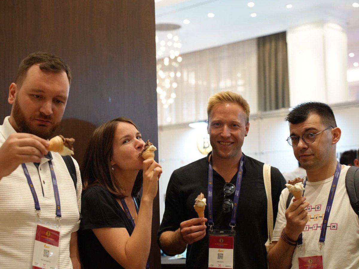 Hey Instanbul 🇹🇷, 

Our team in Turkey is at Blockchain Economy Istanbul, and we are ready for Day 2! 

Before we get started, here is a group photo of CT at <a href="/BEconomy_HQ/">Blockchain Economy</a> eating ice cream 🍦.

Bookmark this thread, so you don’t miss any highlights.🧵
 
#BEInstanbul2022 #CTTurkey