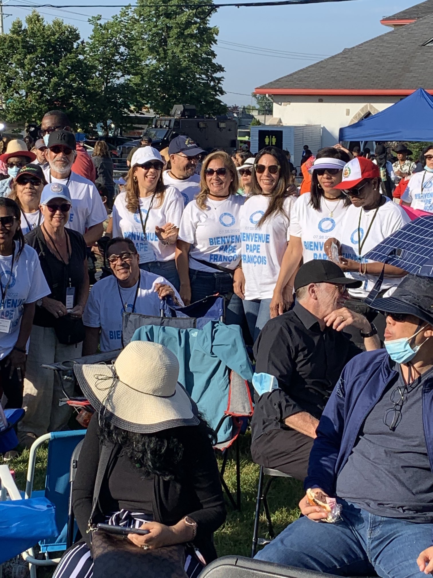 Philip Authier on Twitter "Wearing Pope Francis” shirts, some