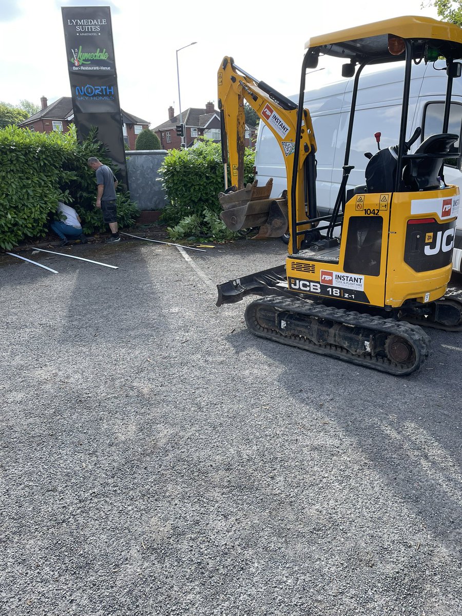 Breaking ground at Lymedale Suites for the foundations of the next digital billboard! #DOOH #digitalmarketing