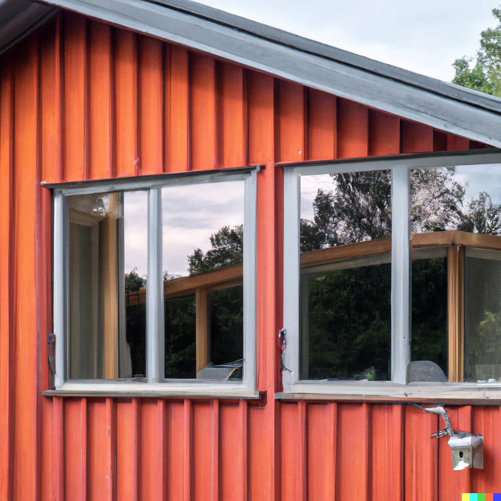 ueberf's tweet photo. Yesterday I was thinking how a modern version of the classic Swedish wood cabin with bigger windows might look like. Not too bad. https://t.co/uPwQdPew40