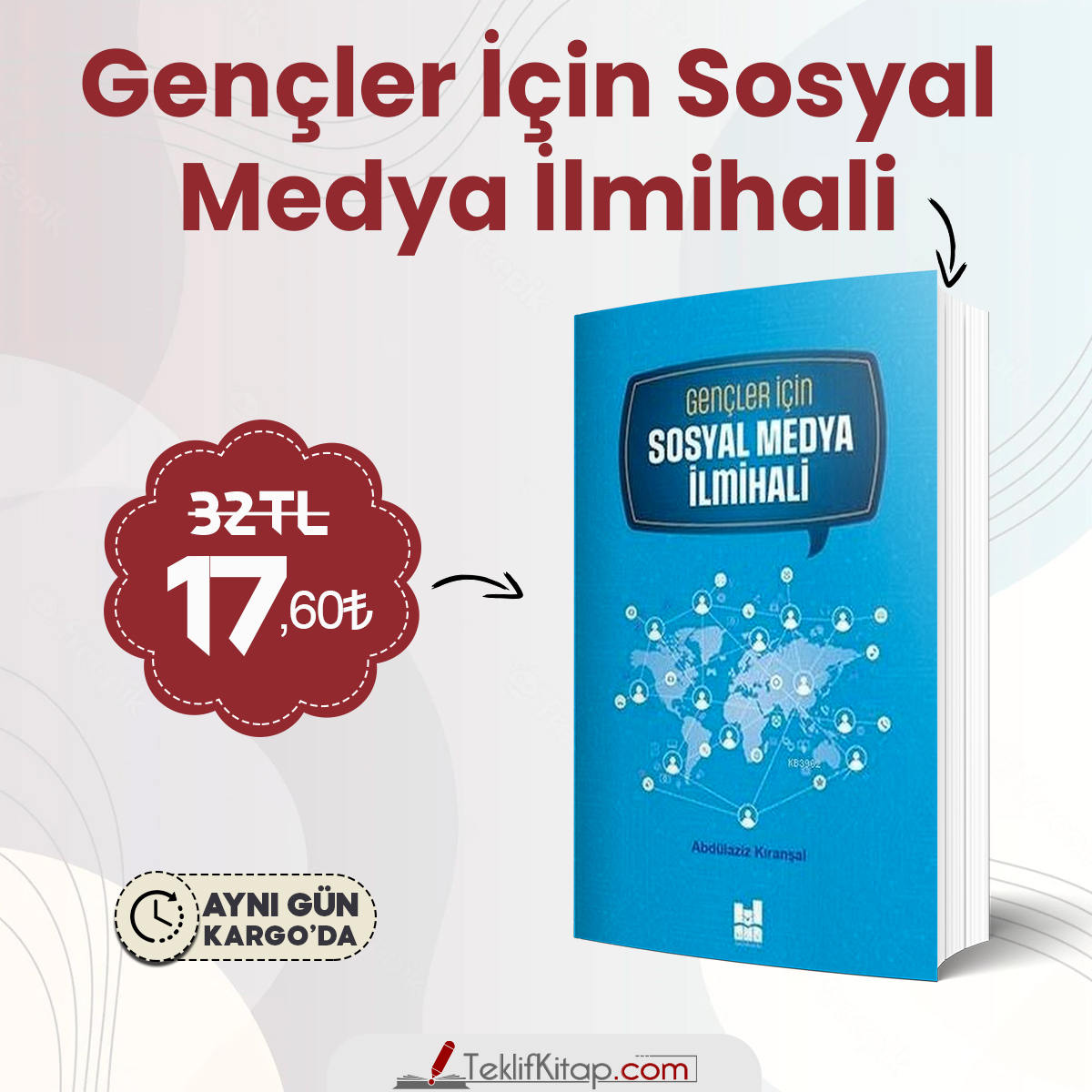 📚 Gençler İçin Sosyal Medya İlmihali
📍 32₺ YERİNE SADECE 17,60₺
📍 HEMEN SATIN AL:
teklifkitap.com/gencler-icin-s…
#teklifkitap
#kitabadairteklif