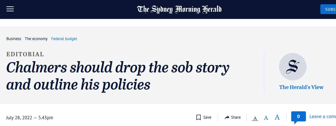 GrogsGamut's tweet photo. I really have no idea who the SMH thinks is its audience now https://t.co/RJBnKS1JXv
