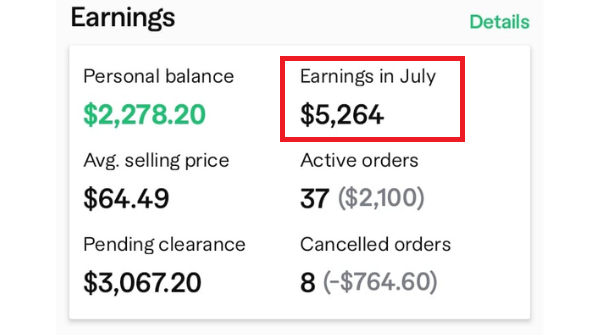 I just passed +$5200 Net Earning in July 2022 selling micro gig on Fiverr.🙌

6 months ago, I only earned $1164 in Jan 2022. Things growing like snowballs.💰

Start your online side hustle today and stick with it. Everyone can earn from the online world. 🔥