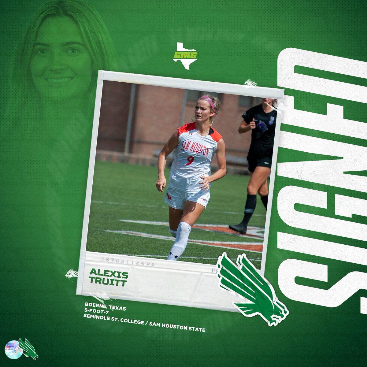 MeanGreenSoccer's tweet photo. Welcome to the Mean Green Alexis!

✅ NJCAA All-American
✅ 2020 TASCO All-State
✅ 100+ Goals Scored in High School

#GMG https://t.co/I0Eyn3zJs6