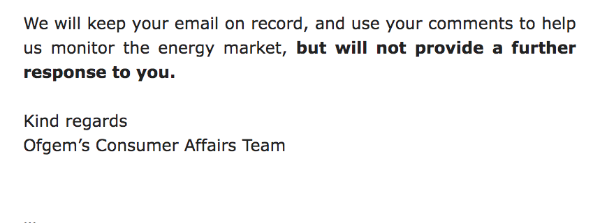 iFarmUK's tweet photo. What is the point of a Energy #regulator - here @ofgem
- who are responding to our correspondence with irrelevant automated emails which state that they will not respond?
#PrivatisationFailure https://t.co/FnmYSRqHhx
