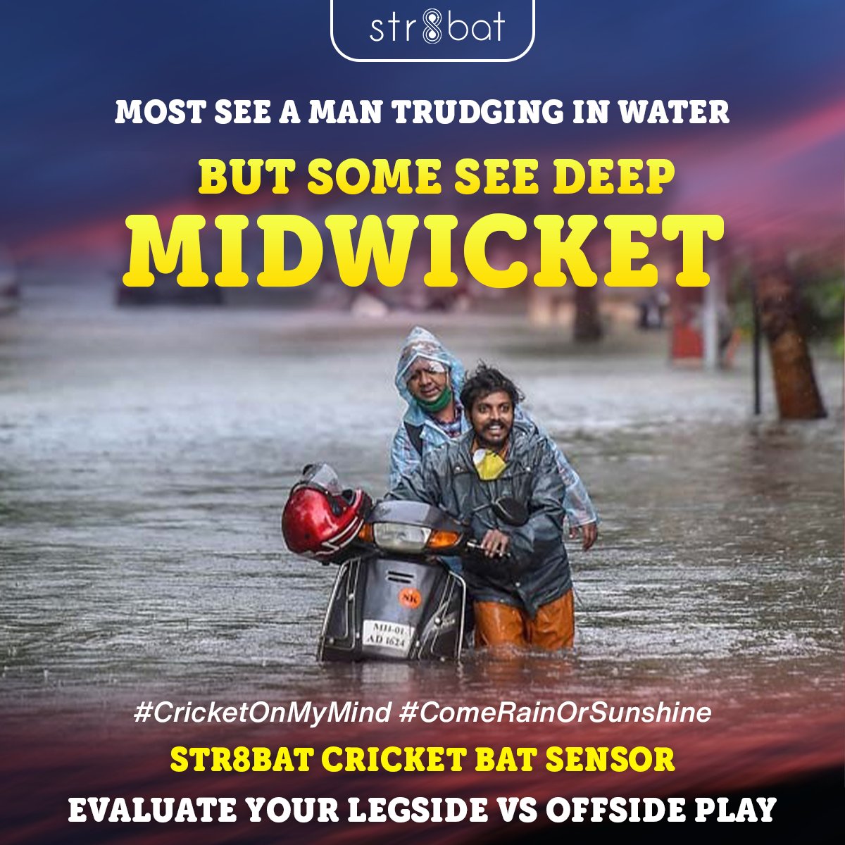 Str8Bat's tweet photo. Come Rain or Sunshine, There's Always Cricket on My Mind!🏏
What about you?
#cricketonmymind #comerainorsunshine #str8bat #cricketbatsensor #cricket #rainyseason #cricketlife https://t.co/5SgoihDBxv