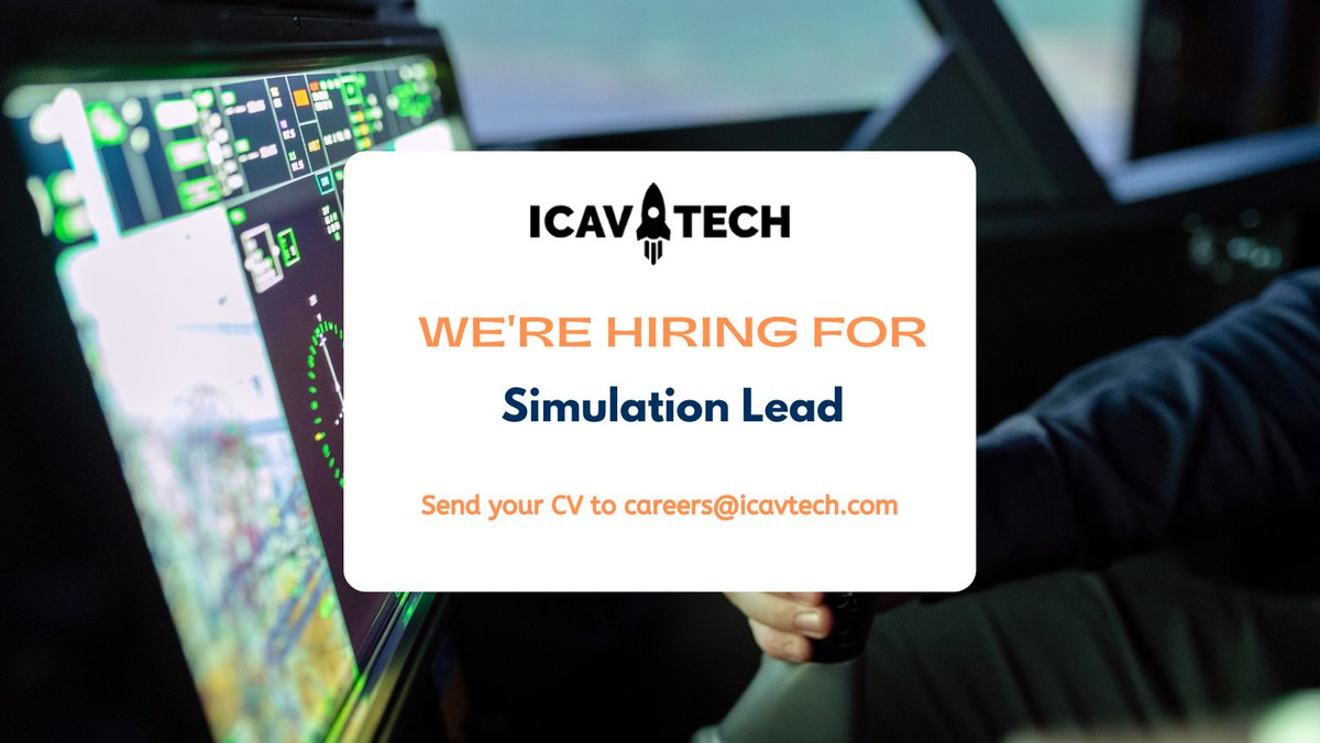 IcavTech's tweet photo. We are hiring for Simulation Lead.
➡️ For more information visit https://t.co/IS41dEWtii or 📩Send your resume to careers@icavtech.com
#ICAVjobs #Simulation #coding #ROS #C++ #remotejobs #remoteroles #remotejobsindia #Remote #newjob #success #workfromhome #india #technology https://t.co/rbtbnqPTwQ