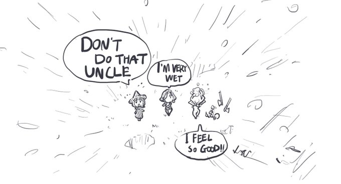 怒りのぷりん、流される見栄子、シャワーを楽しむ真琴ちゃん。 