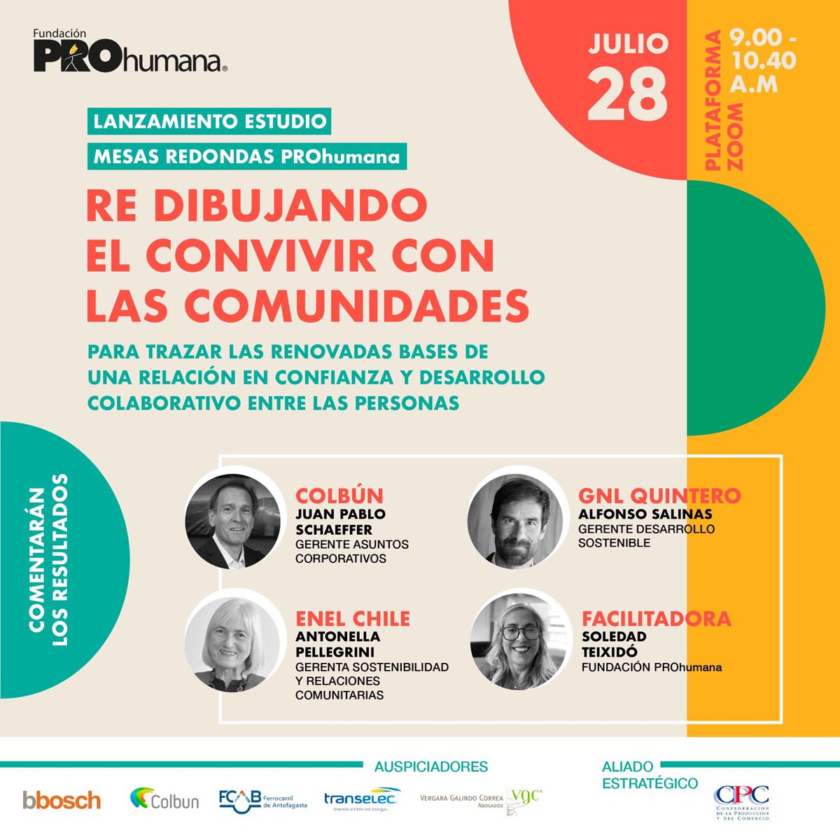 ¡Ya tenemos los resultados! ...y los entregamos HOY! 

Conoceremos las grandes conclusiones y los resultados del estudio de la Mesa Redonda PROhumana “Redibujando el convivir con las Comunidades”

📍 link de conexión: lnkd.in/et_78cvY
📍ID de reunión: 854 6865 4820
