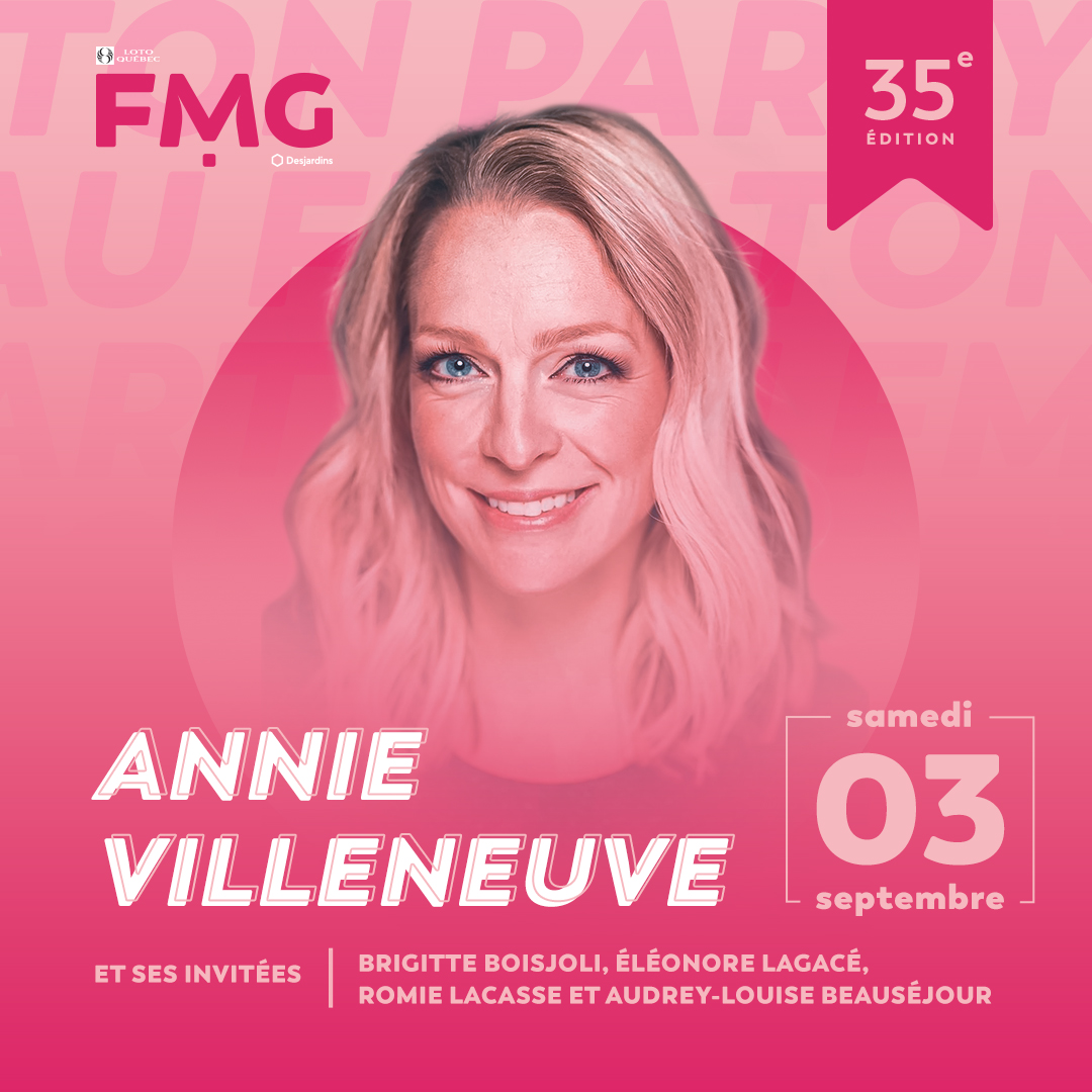 On Saturday, September 3, Brigitte Boisjoli, Éléonore Lagacé, Audrey-Louise Beauséjour and Romie Lacasse will come and party with Annie Villeneuve on the Hydro-Québec Stage. 🤩

For more details
👉 bit.ly/AnnieVilleneuv…